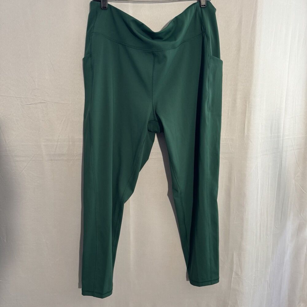 Plus Size Tek Gear Ultrastretch Leggings Womens 2X Green High Rise Workout Gym - Picture 2 of 7